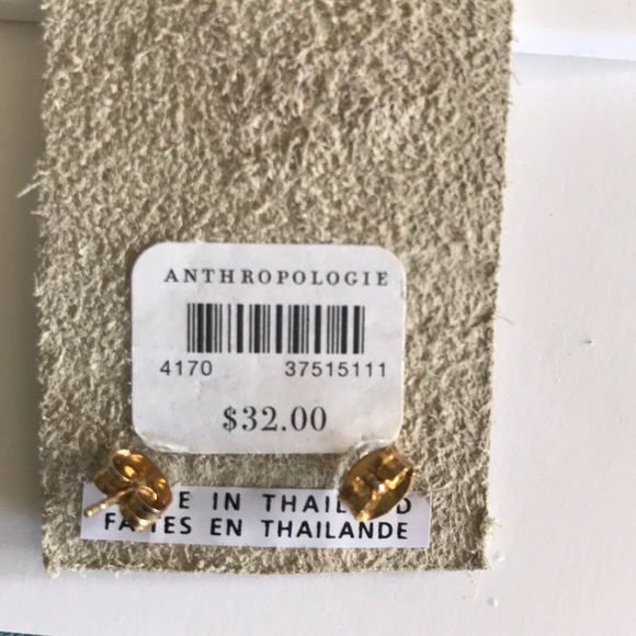 NEW Anthropologie Letter "P" Monogram & Pearl Post Earring Set HTF - Picture 5 of 6